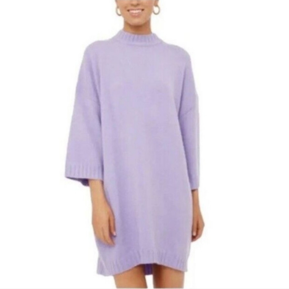 Tuckernuck Women's Sweater Knit Dress, Thistle Knit Maxine Lavender Purple Small